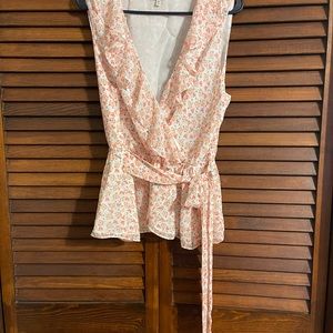 Max Studio floral blouse.